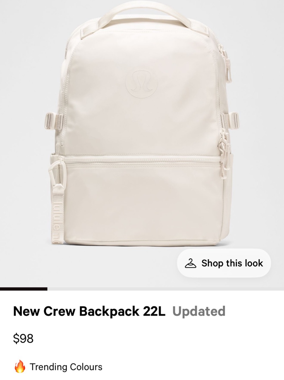 Lululemon New Crew Backpack 22L